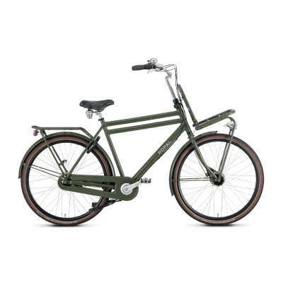 Afbeelding van Popal Daily Dutch Prestige N7 Transportfiets Stadsfiets Heren 50 centimeter Leger Groen