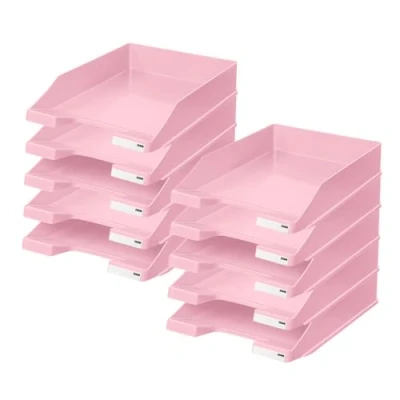 Afbeelding van HAN brievenbak A4 plastic pastel roze 10 stuks HA 1027 X 886D