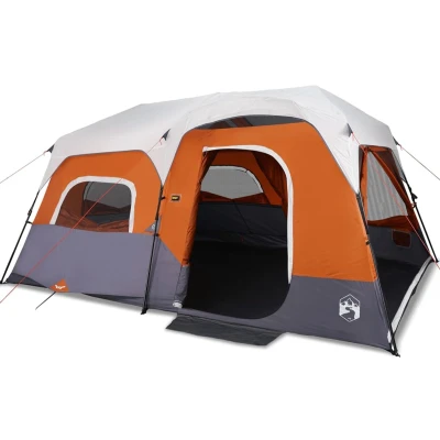 Afbeelding van Tent met LED 441x288x217 cm grijs en oranje