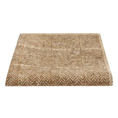 Afbeelding van King &amp; Priory Bruine tweed zaktegels met visgraat, bruin, één maat, Bruin