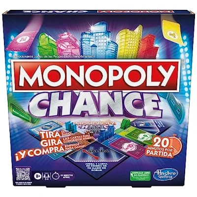 Afbeelding van Monopoly Chance bordspel, snelle spellen, familiespel voor 2 4 spelers, speelt in 20 minuten