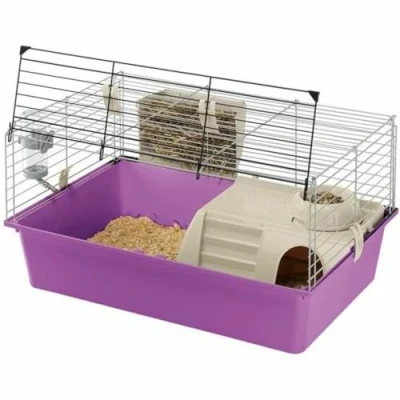 Afbeelding van Ferplast Caviakooi Cavie 15 Staal 70 X 47 Cm Paars/wit 5 delig