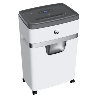 Afbeelding van HP OneShred 18CC Papierversnipperaar Shredder Beveiligingsniveau P 4 18 vel DIN A4 Cross Cut 25 Liter Kantoorgebruik Professioneel Wit