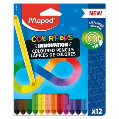 Afbeelding van Kleurpotlood Maped Color&#039;Peps Infinity doos à 12 kleuren