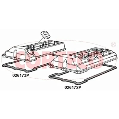 Afbeelding van CORTECO 026173P Kleppendeksel Pakking BMW: 5 Saloon, 8, 7