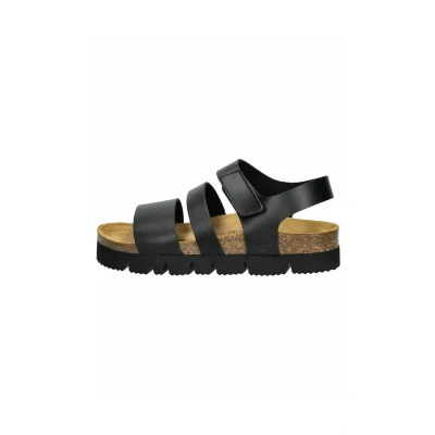 Afbeelding van camel active Sandalen met plateauzool, Dames, Maat: 36, Schwarz Leer