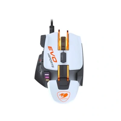 Afbeelding van COUGAR Gaming Mouse 700M EVO WHITE E SPORT Ergonomisch Pixart optische sensor PMW3389 Verstelbare handsteun Aluminium structuur Verstelbaar gewicht
