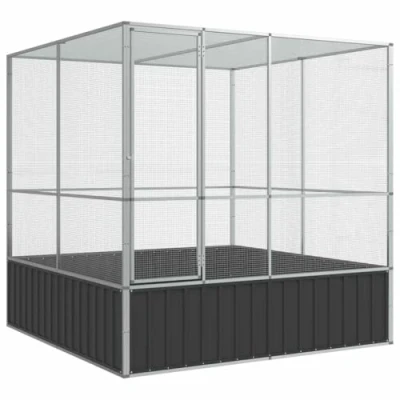 Afbeelding van vidaXL Zilveren volière, 211 x 207 212 cm, staal