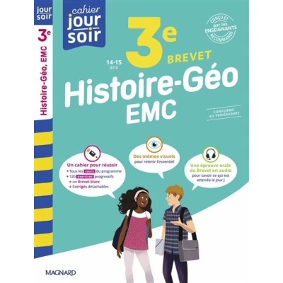 Image de Histoire Géographie EMC 3e Brevet Cahier Jour Soir