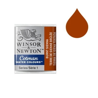 Image de Winsor &amp; Newton Cotman aquarelle (demi godet) 074 terre de Sienne brûlée