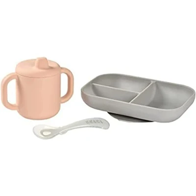 Image de Coffret d&#039;apprentissage silicone + tasse Rose
