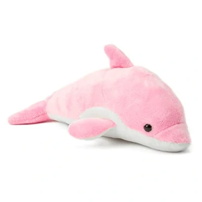 Afbeelding van Zappi Co zacht en pluche speelgoed voor kinderen, roze dolfijn, 12 15 cm