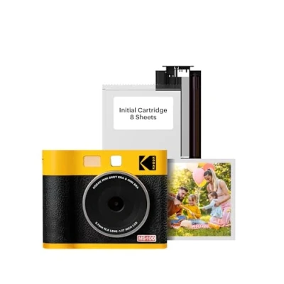 Afbeelding van KODAK Mini Shot 4 ERA Premier Appareil Photo Instantané 4x4 pouces avec Imprimante Intégrée, Connexion Bluetooth, Qualité d&#039;Impression 4PASS, Résistant à l&#039;Eau Jaune