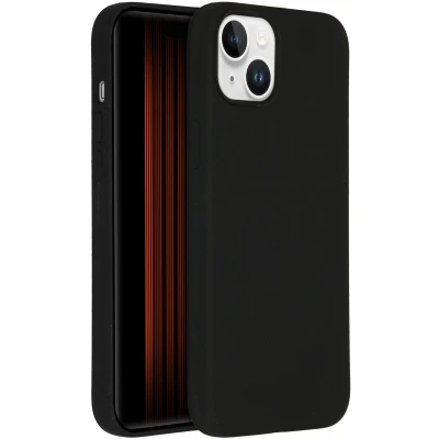 Afbeelding van iPhone 15 Plus Hoesje Siliconen Accezz Liquid Silicone Backcover met Geschikt voor MagSafe Zwart