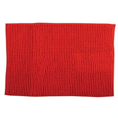 Afbeelding van MSV Badkamerkleed/badmat tapijtje voor op de vloer rood 50 x 80 cm Microvezel anti slip