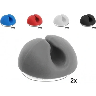 Afbeelding van Zelfklevende mini kabelhouders voor 1 kabel 10 stuks / diverse kleuren