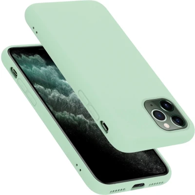 Afbeelding van Cadorabo Hoesje geschikt voor Apple iPhone 11 PRO MAX in LIQUID LICHT GROEN Beschermhoes gemaakt van flexibel TPU silicone Case Cover