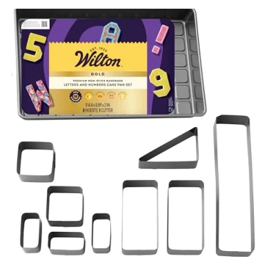 Afbeelding van Wilton Bakvorm Cijfers &amp; Letters Countless Celebrations Cake Pan Vaatwasserbestendig Staal