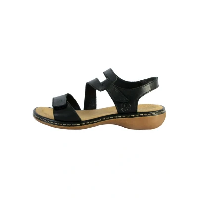 Afbeelding van Rieker Sandalen, Dames, Maat: 36, Noir Leer/ synthetisch
