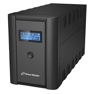 Image de PowerWalker VI 1200 LCD/IEC Onduleur CA 230 V 600 Watt VA 7 Ah USB connecteurs de sortie : 6 noir