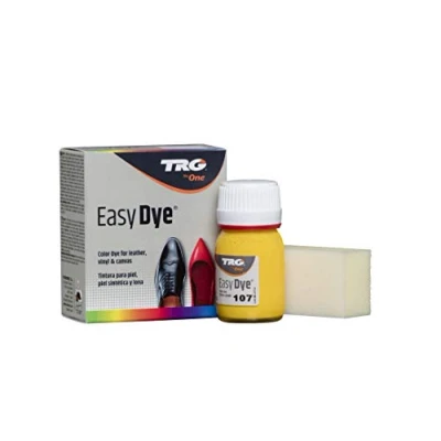 Afbeelding van TRG The One Kleuring voor leren schoenen en accessoires van leer, canvas kunstleer met sponsapplicator Easy Dye, 25 ml, Geel 107