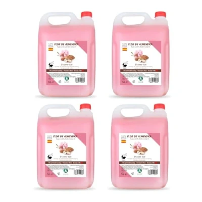 Afbeelding van Vitacab Set van 4 flesjes douchegel 5 liter jerrycan navulverpakking Hotelservices Biologisch afbreekbare gel Hotel