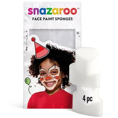 Image de Snazaroo Lot de 4 Éponges en Forme Goutte à Pores Fins pour Appliquer le Maquillage, la Poudre et Crème