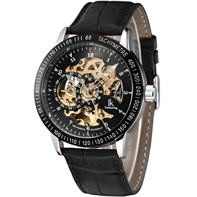 Afbeelding van Alienwork IK automatisch horloge, heren, dames, skelet, glazen bodem