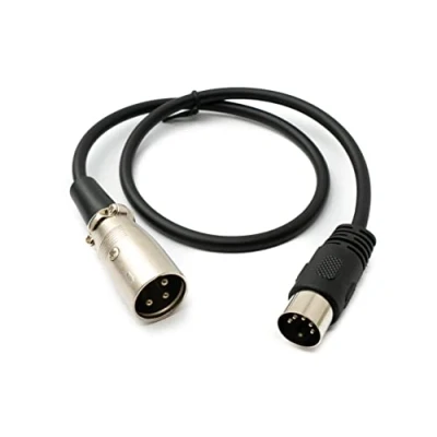 Afbeelding van System S XLR audiokabel 3 polig naar DIN stekker 5 zwart 50 cm