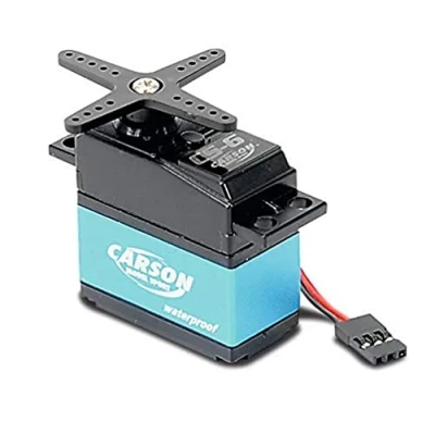 Afbeelding van Carson 500502041 CS 6 waterdicht MG / kg JR accessoires voor op afstand bestuurde auto&#039;s, waterdicht, servomotor, krachtige besturing en servo, modelbouw, blauw