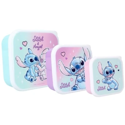 Afbeelding van Lilo &amp; Stitch Snackbox (3in1) Let&#039;s Eat! 8712645308985