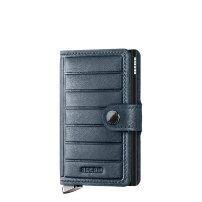 Afbeelding van Secrid Miniwallet Emboss Lines teal Dames portemonnee