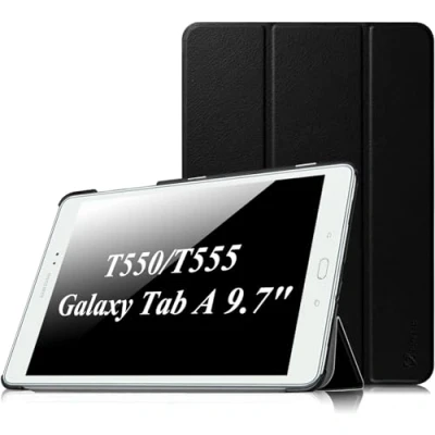 Afbeelding van FINTIE Beschermhoes voor Samsung Galaxy Tab A 9.7 SM T550 / T555 beschermhoes, ultradun, licht, PU leer, automatische slaap/wake functie, zwart