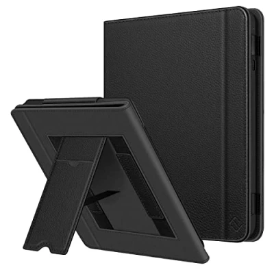 Afbeelding van FINTIE beschermhoes compatibel met Kobo Sage 2021 8 inch, standaard, leeshoes kaartsleuf en polsband, automatische slaap /wekfunctie, zwart