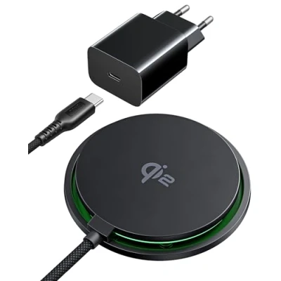 Afbeelding van INIU Mag Safe Qi2 15W inductieve oplader met 23 polige koelventilator voor iPhone 16, 15, 14, 13, 12 Pro Max/Plus, USB C kabel en voedingsadapter