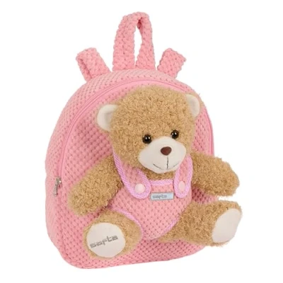 Afbeelding van Kinderrugzak Safta Knuffelbeer Roze 23 x 27 7,5 cm