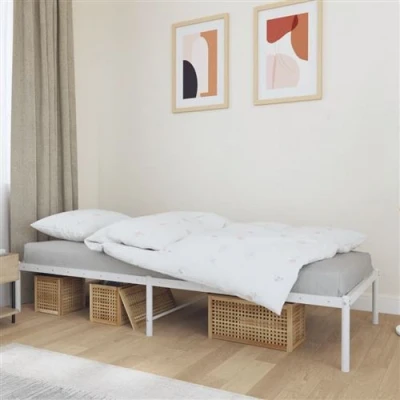 Afbeelding van Bedframe metaal wit 75 x 190 cm