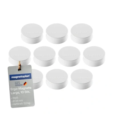 Image de magnetoplan Aimants Ergo &quot;large&quot; , blanc
