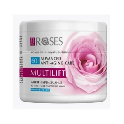 Afbeelding van Bulgaarse roze MultiLift gezicht creme voor 60+ collageen en multivitaminen 50ml
