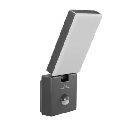 Afbeelding van Maclean LED lamp met PIR bewegingsmelder Buitenlamp Wandlamp 10W IP65 800lm 4000K Grijs MCE516 GR