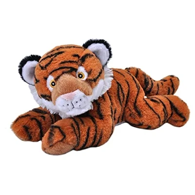 Afbeelding van Pluche knuffel dieren Eco kins tijger van 30 cm. Wildlife speelgoed knuffelbeesten Cadeau voor kind/jongens/meisjes
