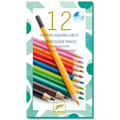 Afbeelding van Djeco 12 aquarel kleurpotloden klassiek
