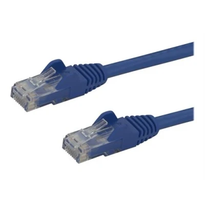 Image de StarTech.com Câble réseau Cat6 Gigabit UTP sans crochet cordon Ethernet RJ45 anti accroc patch Mâle / de raccordement 5 m bleu