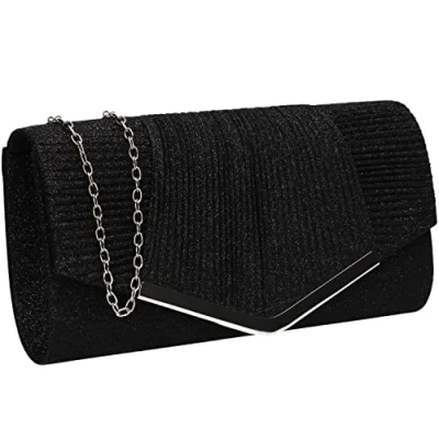 Afbeelding van SwankySwans Emma clutch voor dames, zwart.