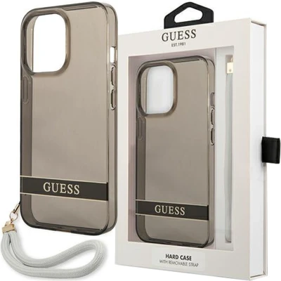 Afbeelding van Guess GUHCP13SHTSGSK iPhone 13 mini 5.4 zwart/zwart hardcase Translucent Stap