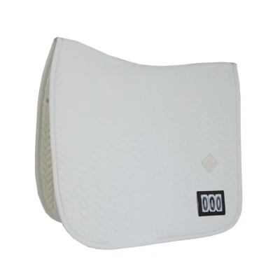 Image de Kentucky Tapis de Selle Fishbone Dressage Blanc Full