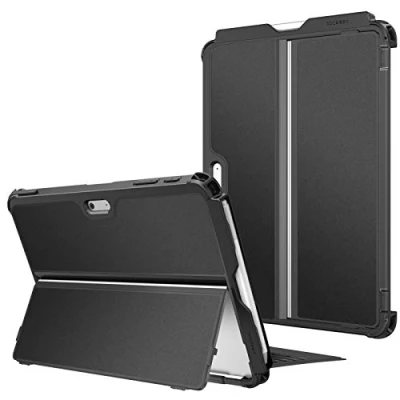 Afbeelding van Fintie Beschermhoes voor Surface Go 3 2021 / 2 2020 2018 10 inch, schokbestendig, met penhouder en harde hoes de standaard, compatibel type hoes, zwart