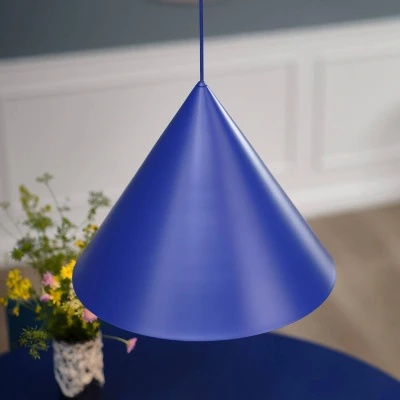 Afbeelding van FRANDSEN Benjamin hanglamp Ø 46 blauw mat
