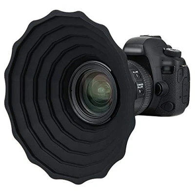 Afbeelding van JJC Canon Nikon DSLR cameralens Anti reflecterende Siliconen Zonneklep Buitendiameter 73 mm 88 mm, Glazen Fotografie Accessoire, Opvouwbare L