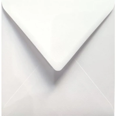 Afbeelding van Netuno 25 stuks witte geribbelde vierkante enveloppen 15,3 x cm 120 g elegante gestructureerde voor bruiloft, verjaardag, Kerstmis, Pasen